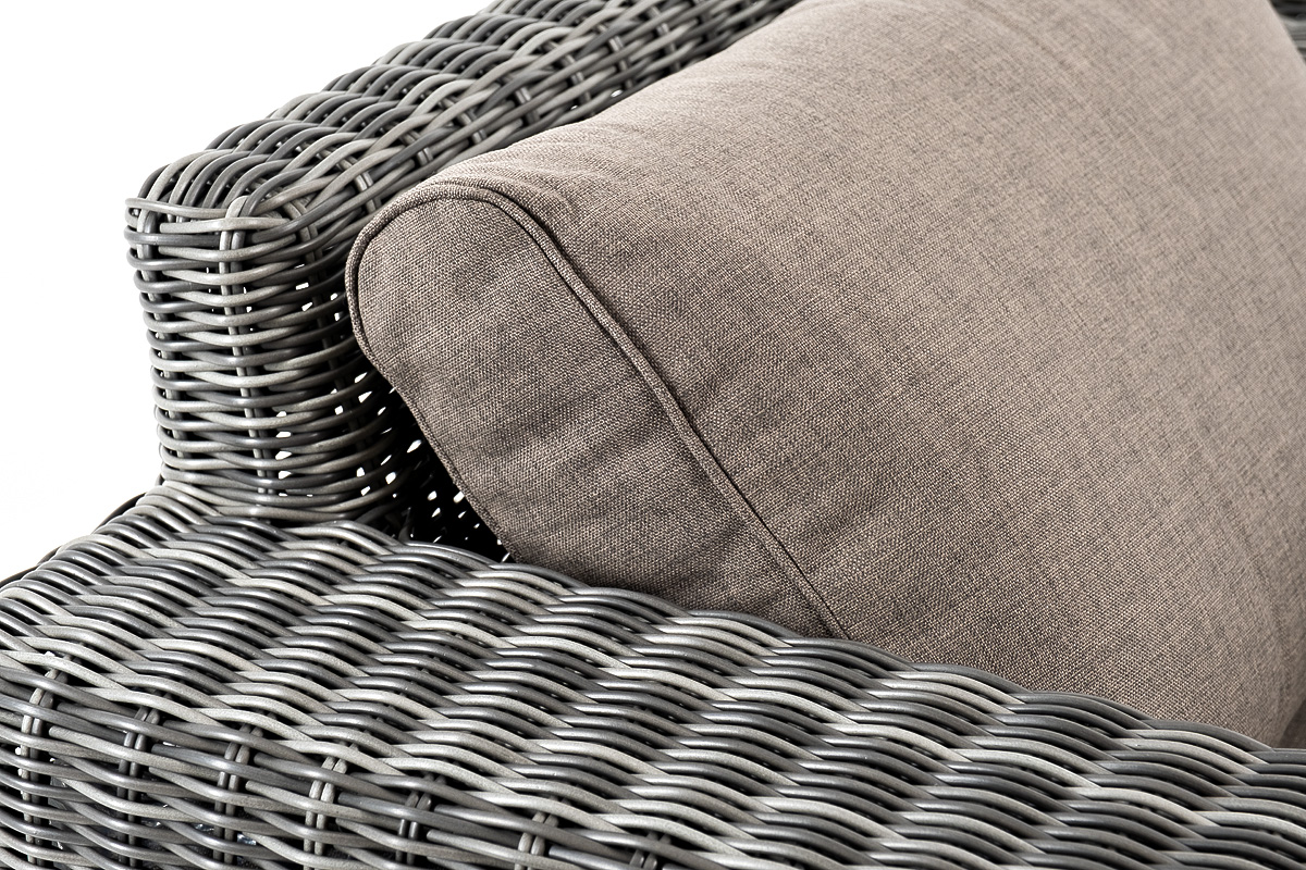 фото "боно" лаунж-зона из искусственного ротанга, цвет графит