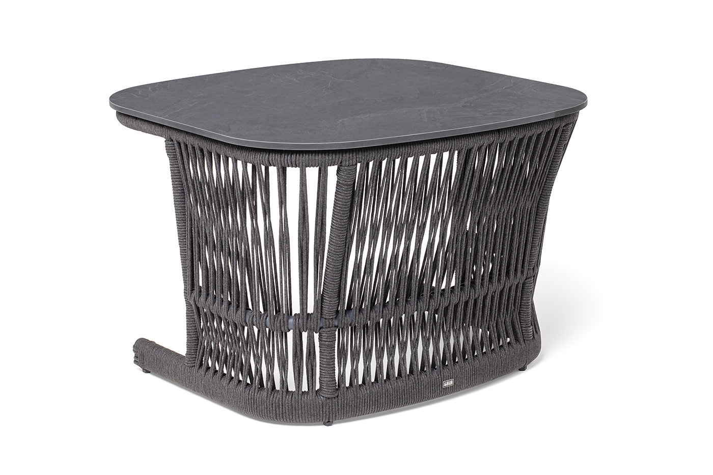 фото "лугано" журнальный стол 76х76 h55 см из hpl, цвет "серый гранит"