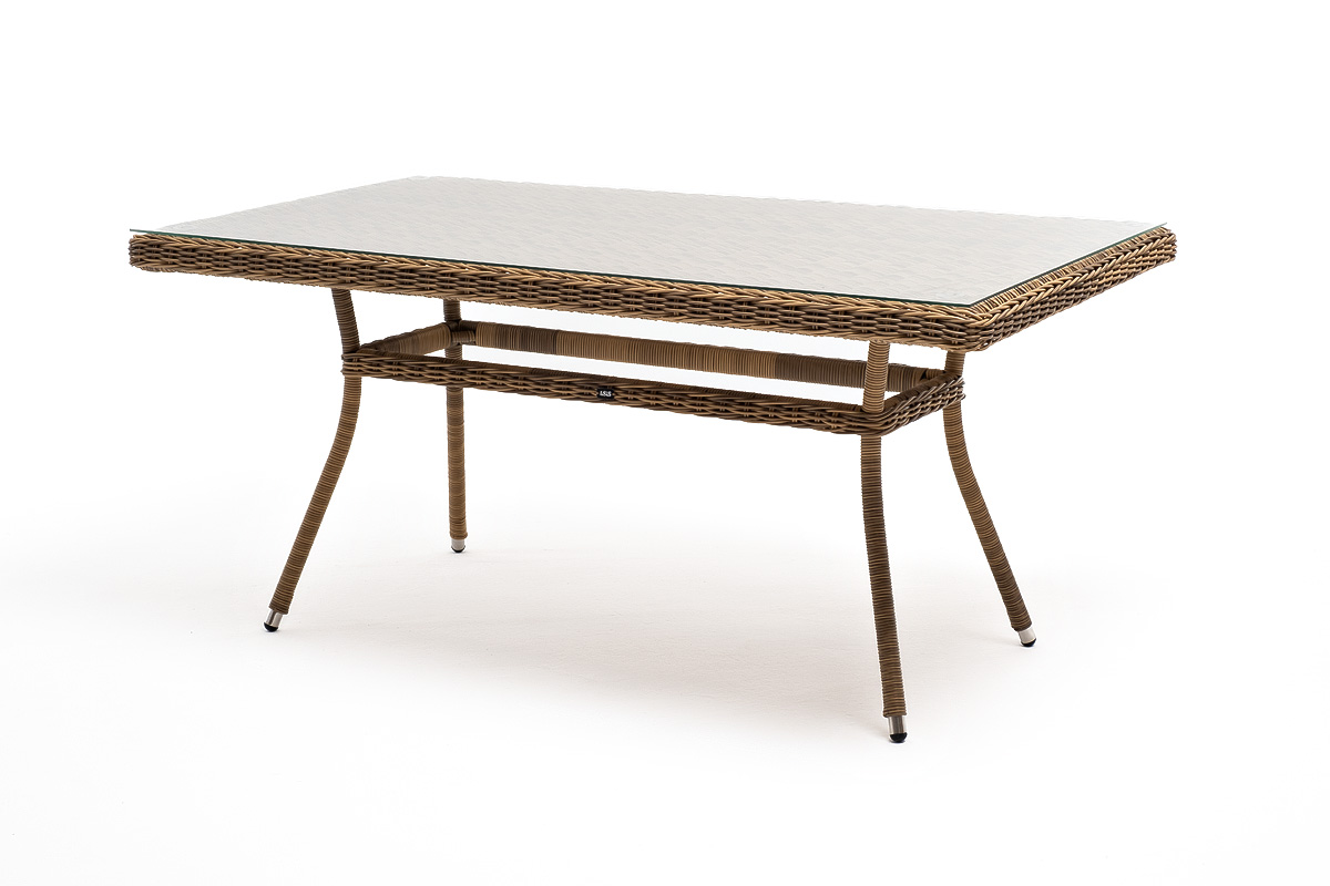 фото "латте" обеденная группа плетеная, цвет соломенный