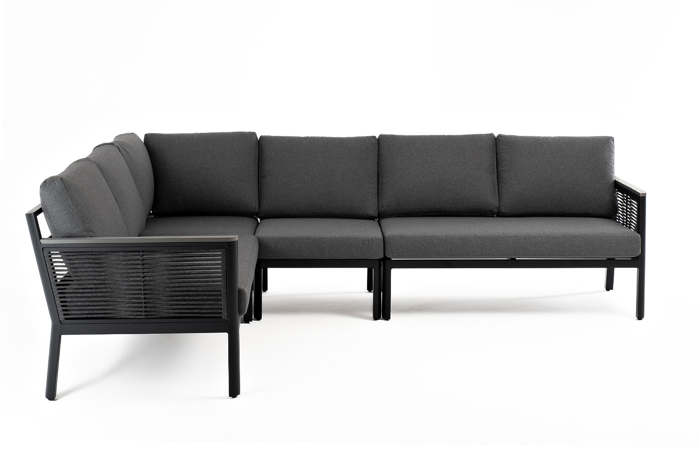 фото "париж" угловой модульный диван, каркас из алюминия, цвет серый