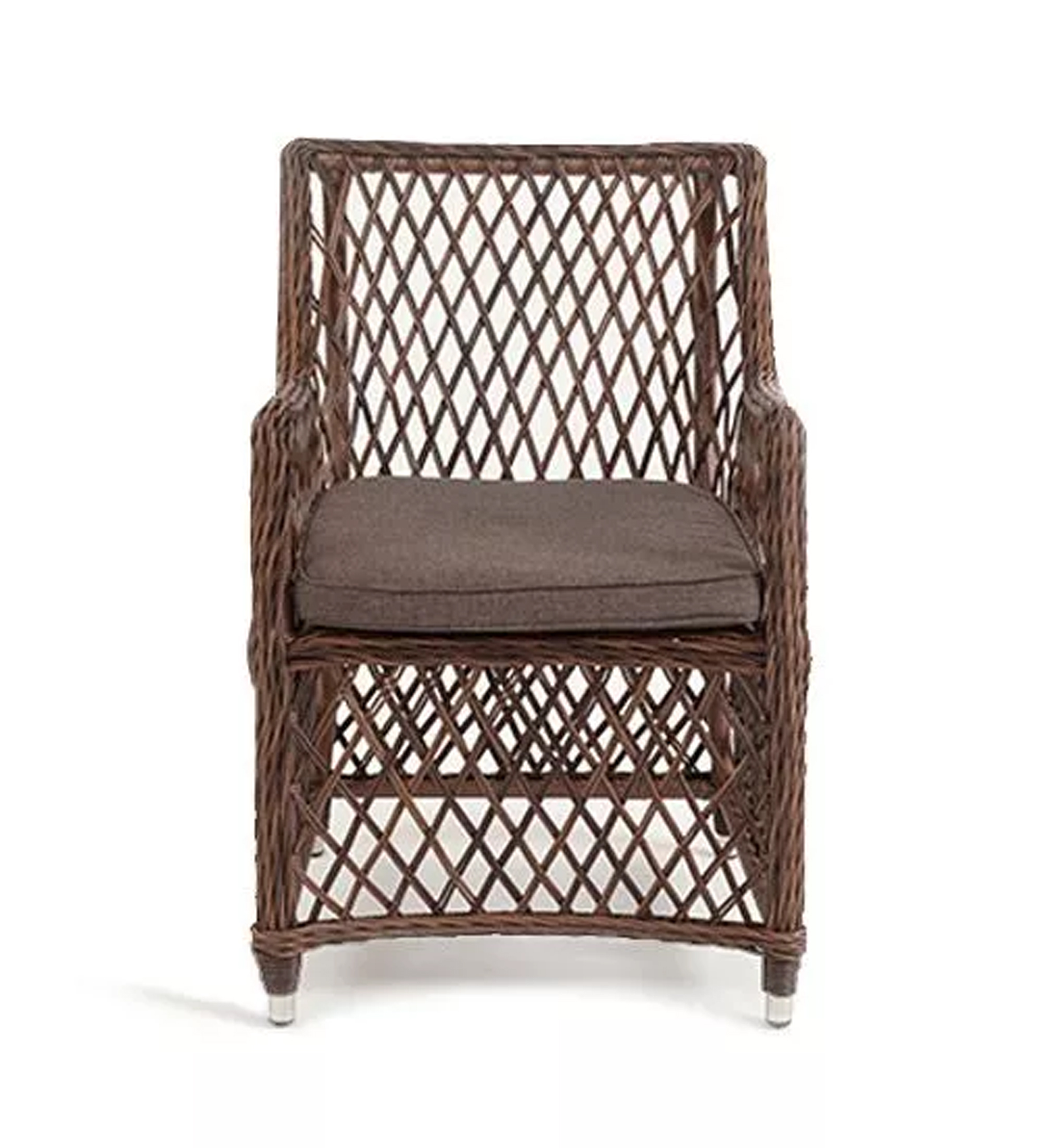 фото "латте" плетеное кресло из искусственного ротанга, цвет коричневый