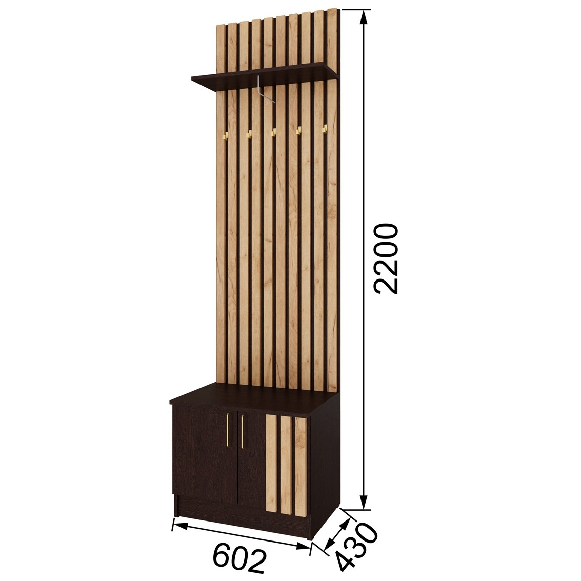 фото тумба с вешалкой 600 кптв-1 кано