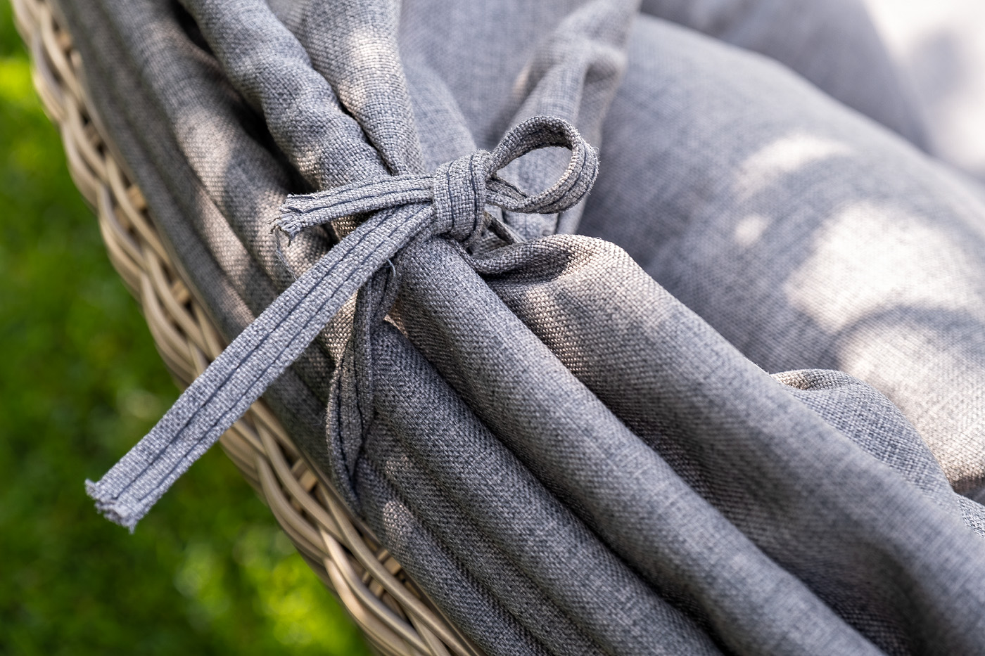 фото "стильяно" плетеная кровать круглая, цвет соломенный