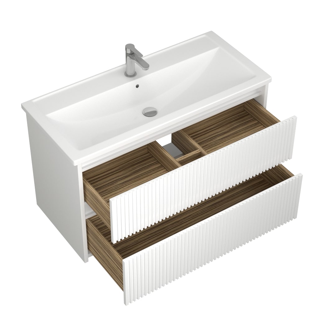 Тумба с 2-мя ящ. и раковиной под умывальник ALTERNO 100 