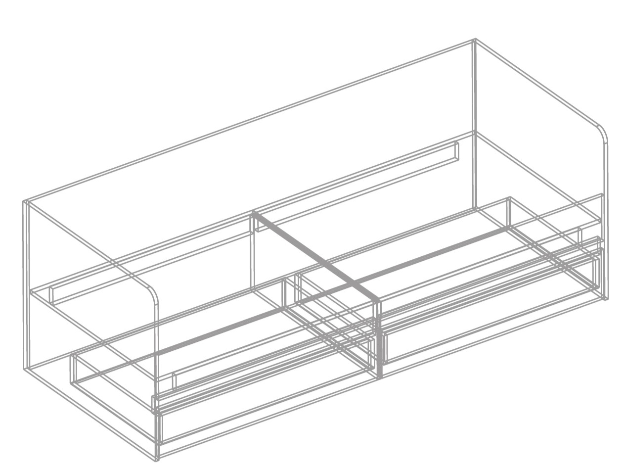 фото кровать с 2 ящиками вита