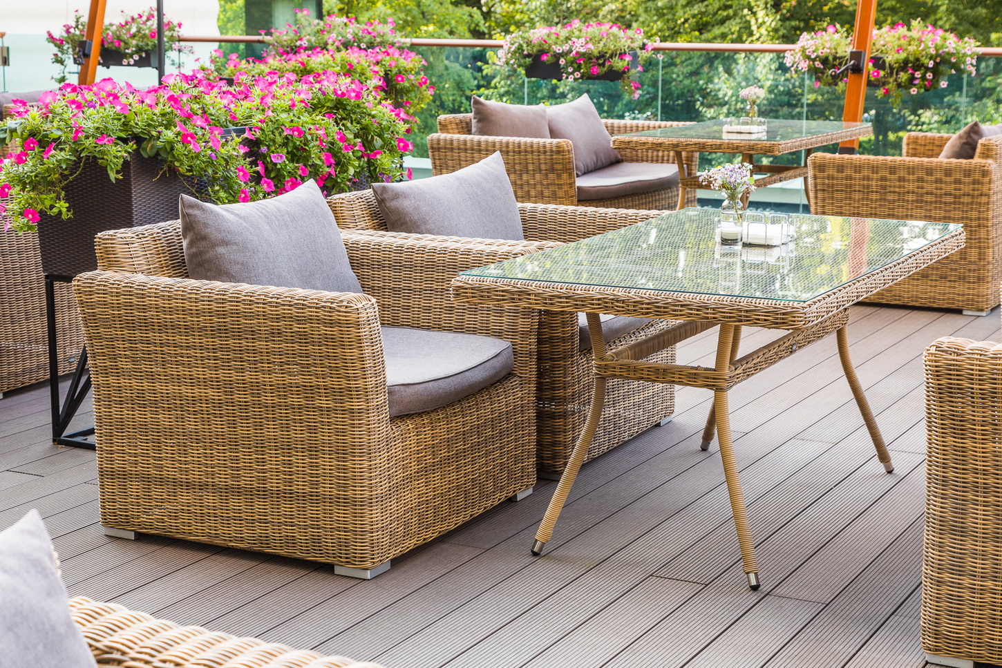 фото "латте" плетеный стол из искусственного ротанга 160х90см, цвет соломенный