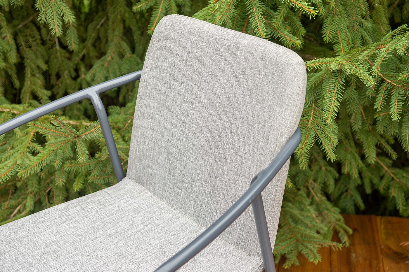 фото "марокко" стул из текстилена nanotex, алюминиевый каркас, цвет серый