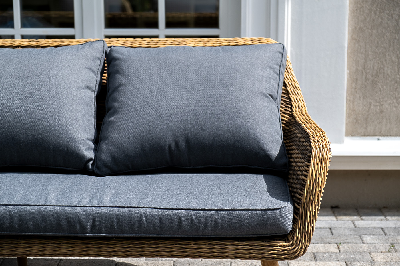 фото "прованс" лаунж-зона плетеная из искусственного ротанга, цвет соломенный