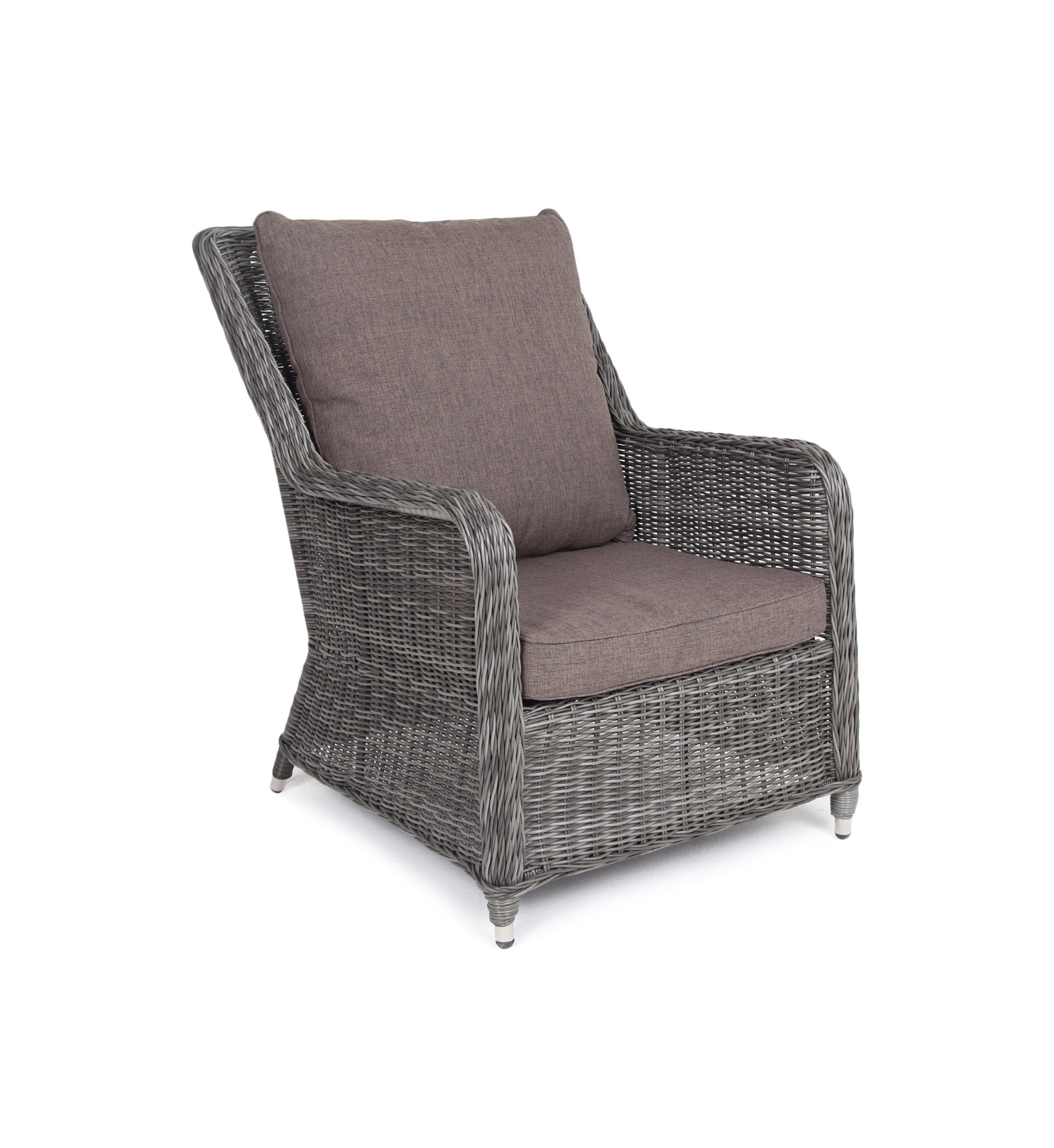 фото "гляссе" кресло плетеное из искусственного ротанга, цвет графит