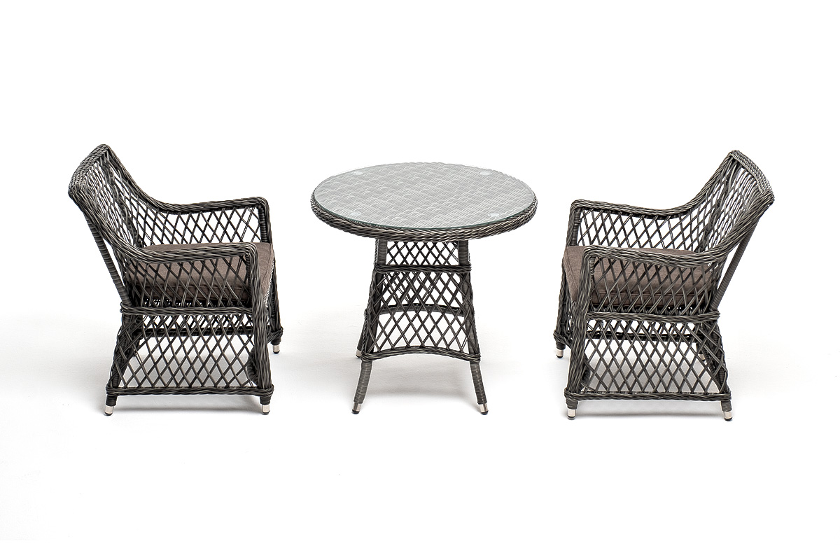 фото "эспрессо–80 l" обеденная группа плетеная, цвет графит