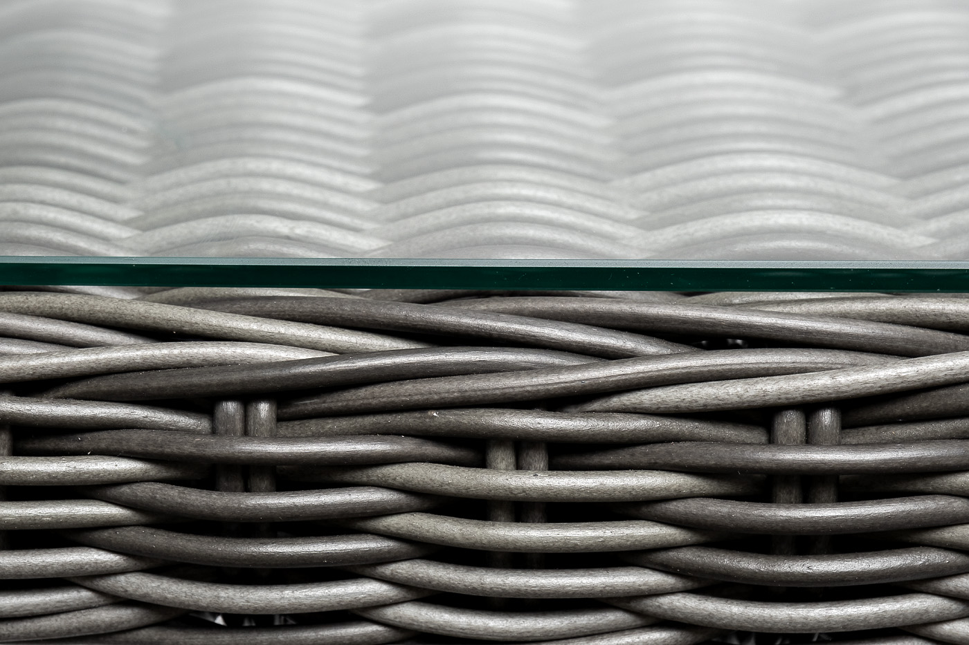 фото "амароне" обеденная группа из искусственного ротанга на 6 персон, цвет графит