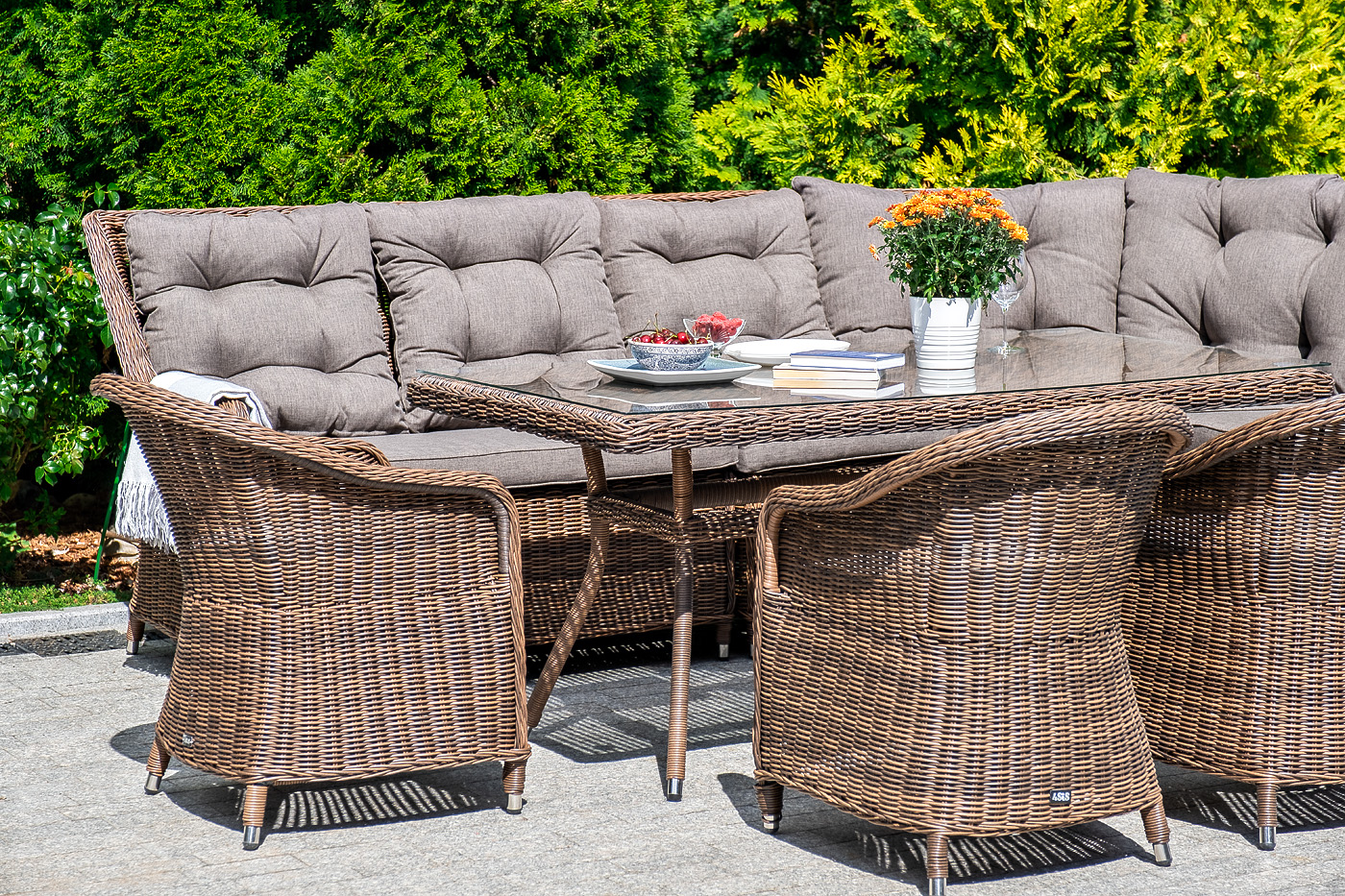 фото "равенна" плетеное кресло из искусственного ротанга, цвет коричневый