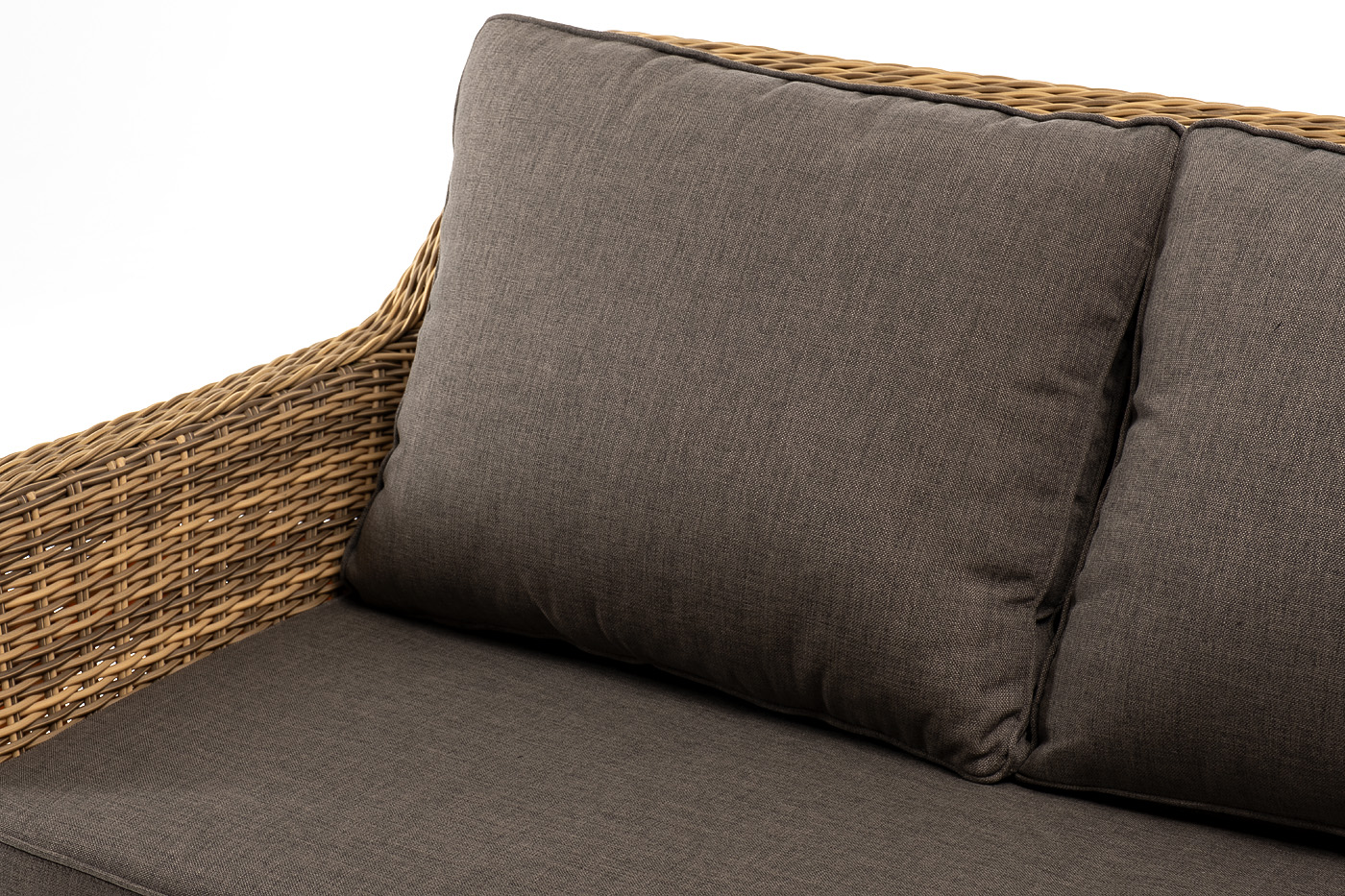 фото "прованс" диван из искусственного ротанга трехместный, цвет соломенный