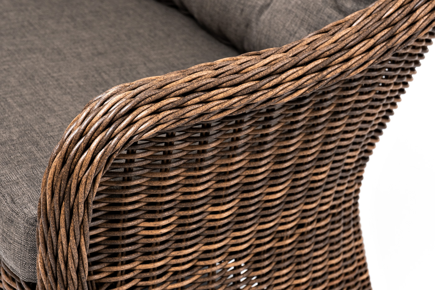 фото "равенна" диван двухместный плетенный из ротанга, цвет коричневый