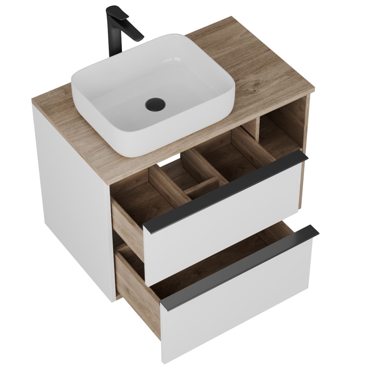 фото тумба sangro 80 с раковиной, белый матовый