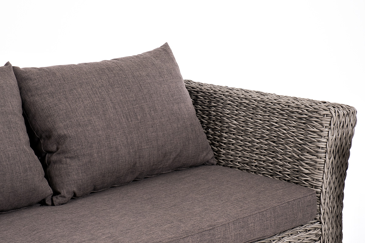 фото "капучино" лаунж-зона из искусственного ротанга (гиацинт), цвет серый