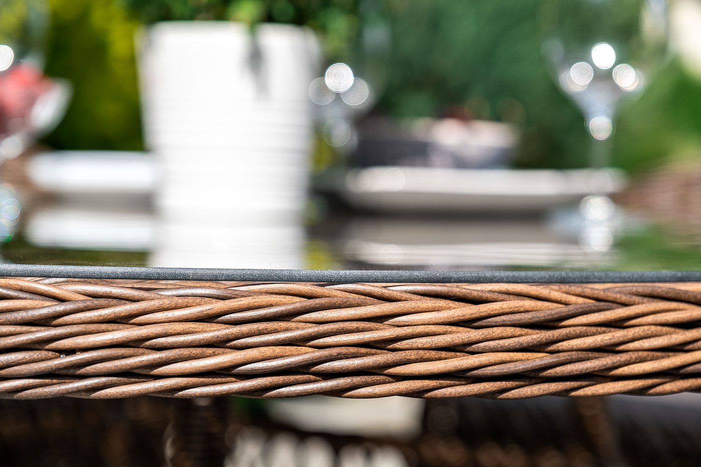 фото "эспрессо–150 r" обеденная группа плетеная, цвет коричневый