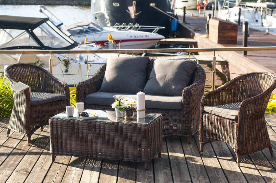 фото "кон панна с" лаунж зона из искусственного ротанга, цвет коричневый