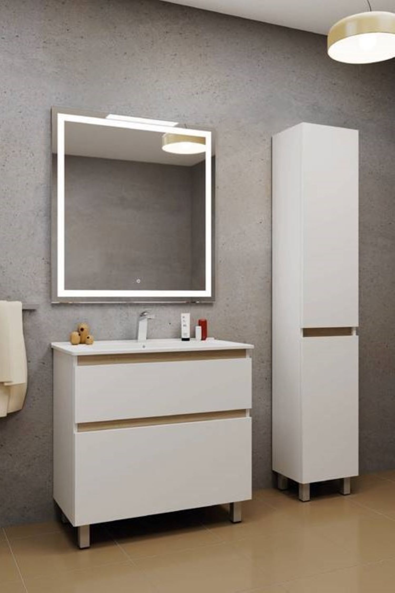 фото тумба с раковиной под умывальник ариль 85