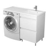 Тумба 2 ящика с раковиной под стиральную машину Магра 55