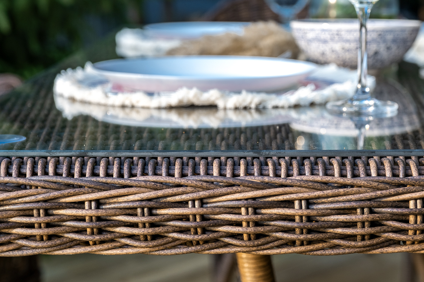 фото "амароне" обеденная группа из искусственного ротанга на 6 персон, цвет коричневый