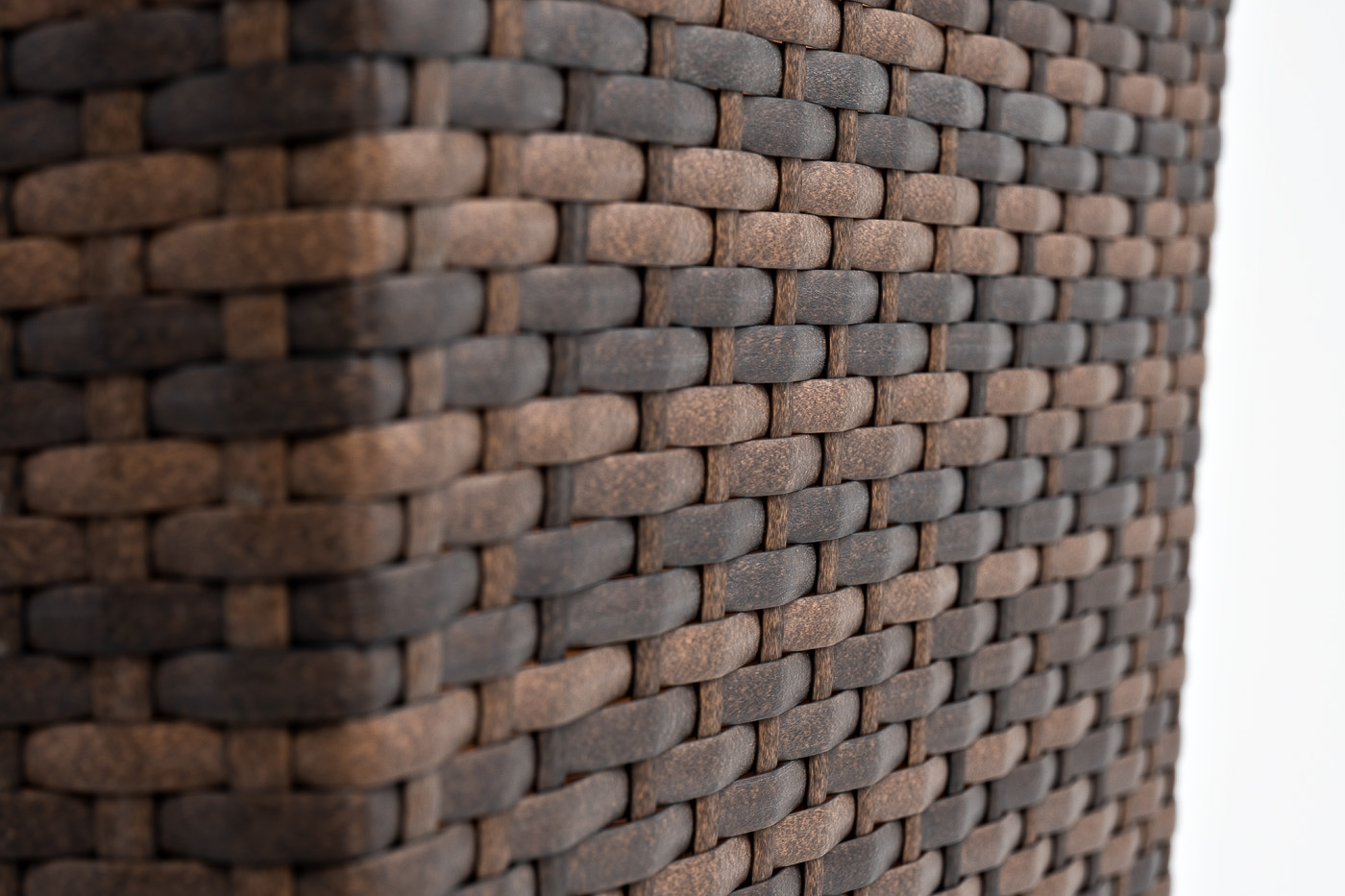 фото "капучино" кашпо для цветов плетеное из искусственного ротанга, цвет коричневый