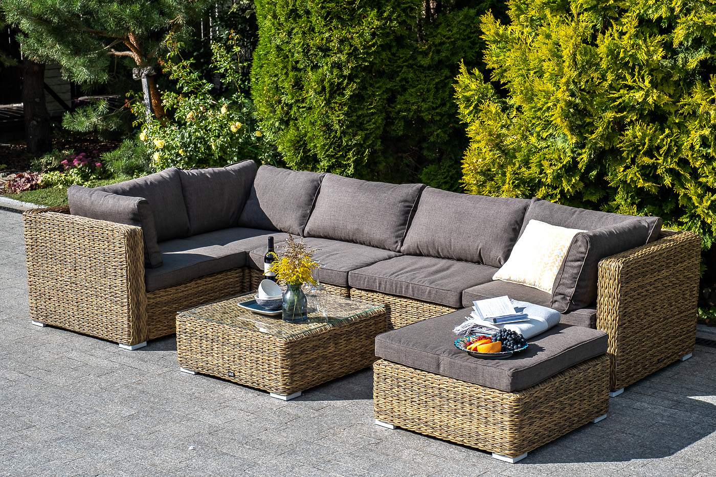 фото "лунго" журнальный столик плетеный (гиацинт), цвет соломенный