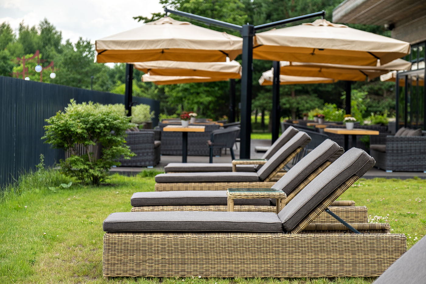 фото "рим" шезлонг с подушкой, цвет соломенный