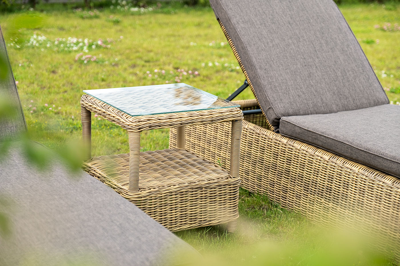 фото "форио" столик кофейный из искусственного ротанга, цвет соломенный