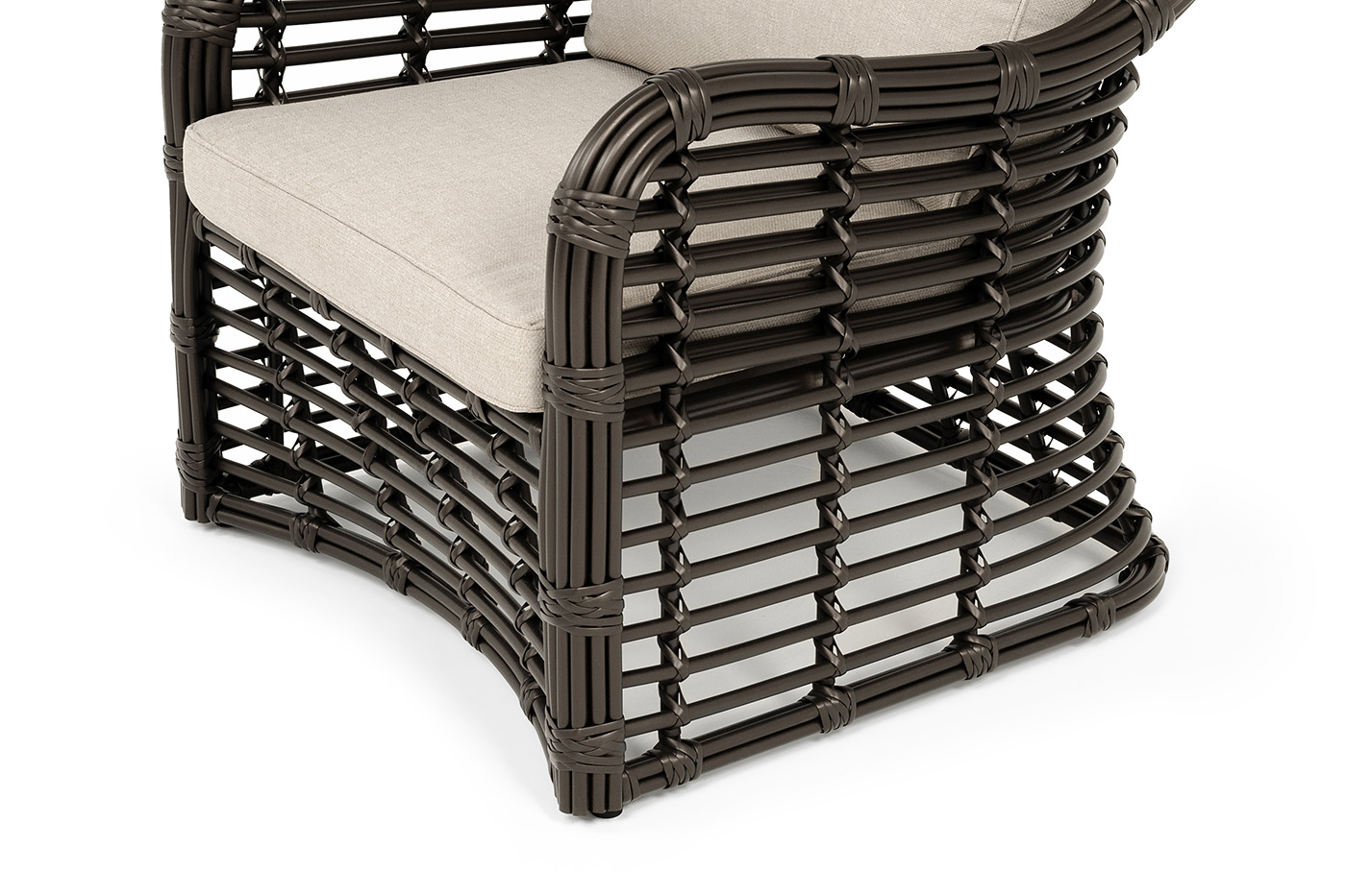 фото "ницца" кресло из искусственного ротанга, цвет бронзовый