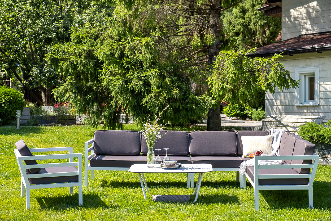 фото "глория" модуль диванный правый, каркас из алюминия