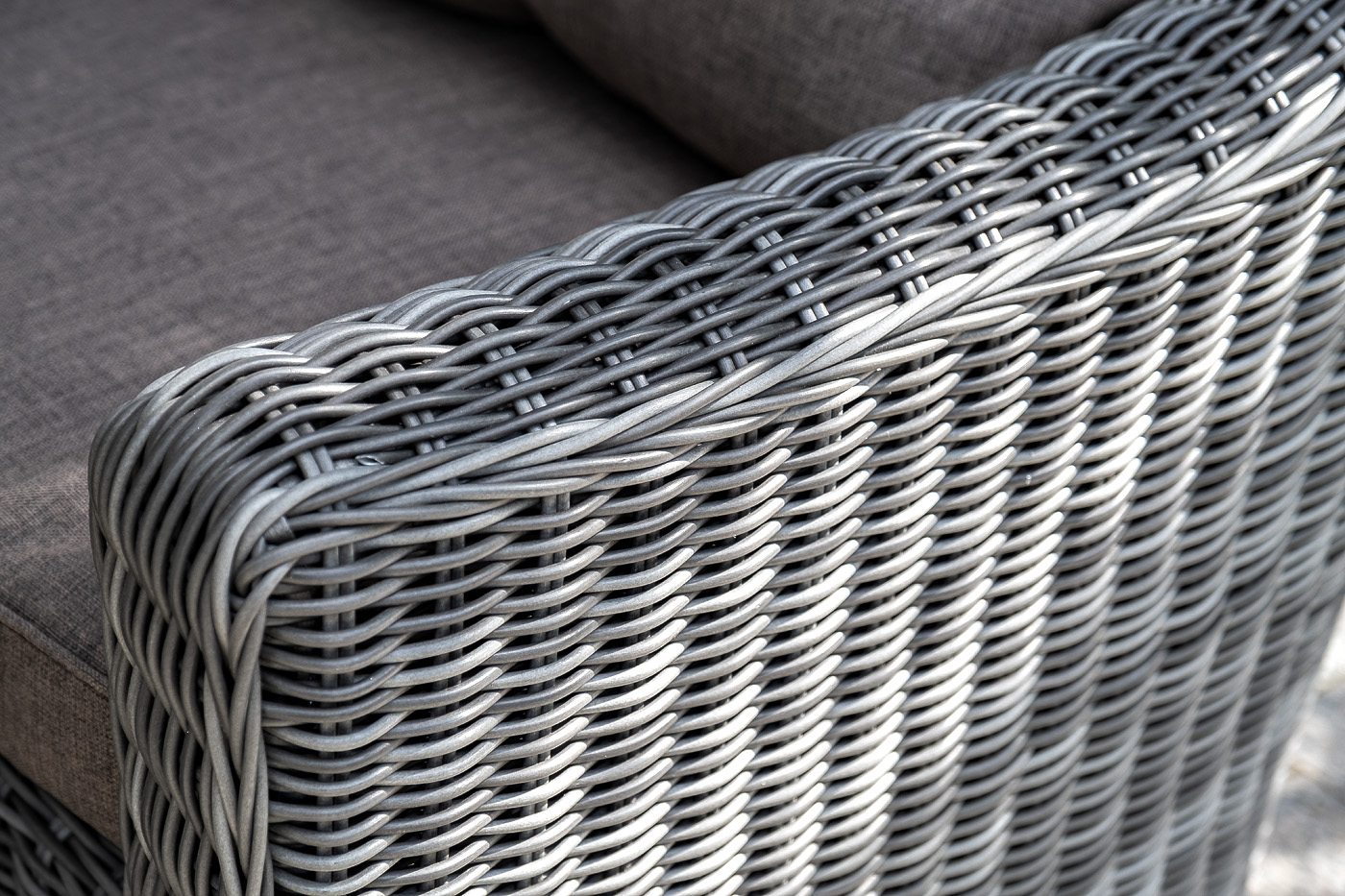 фото "кон панна" диван из искусственного ротанга двухместный, цвет графит