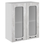 Шкаф верхний 2-х дв. со стеклом ВПС высокий h-900мм Лофт