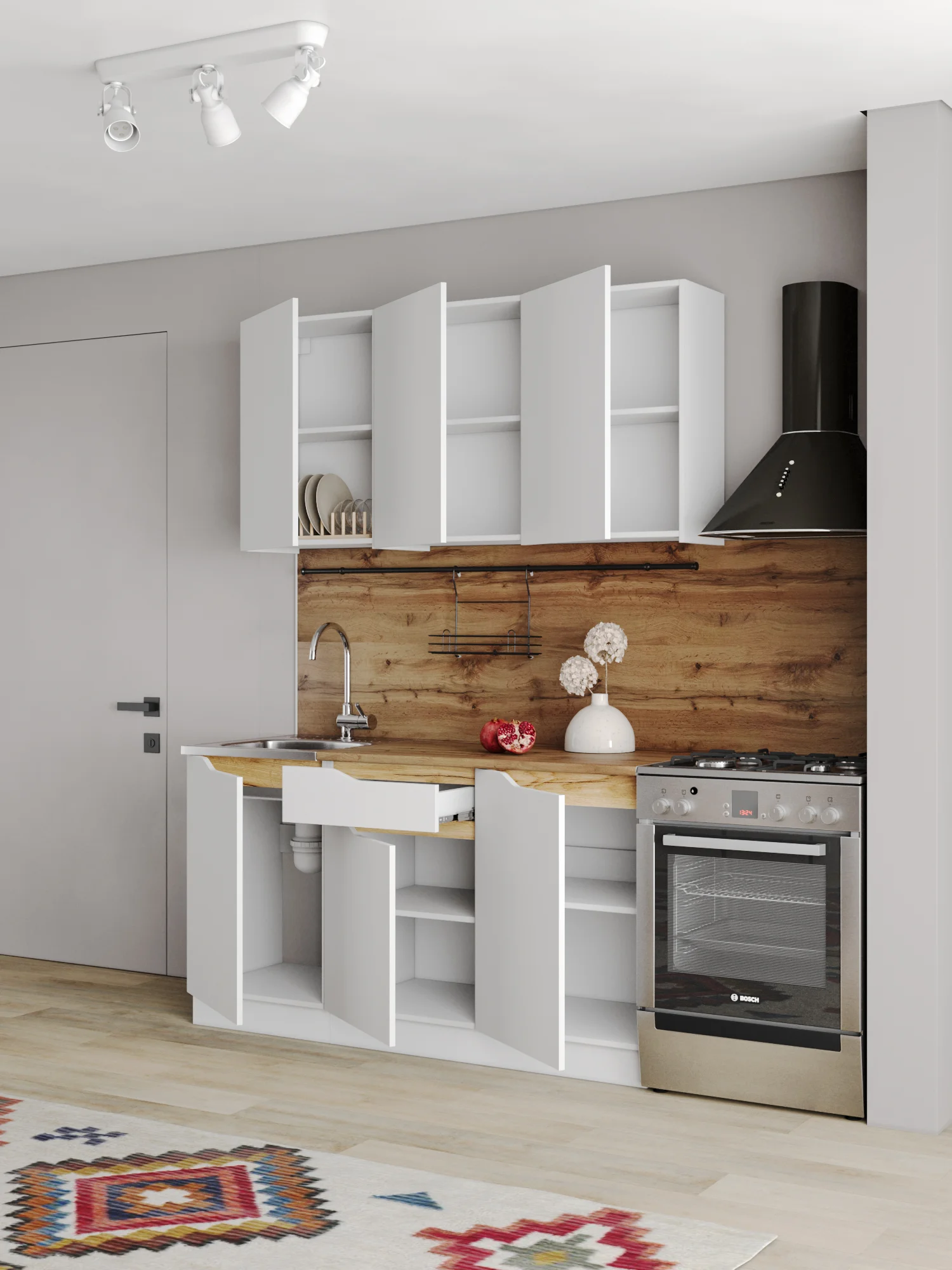 фото кухонный гарнитур мирра 1,5м