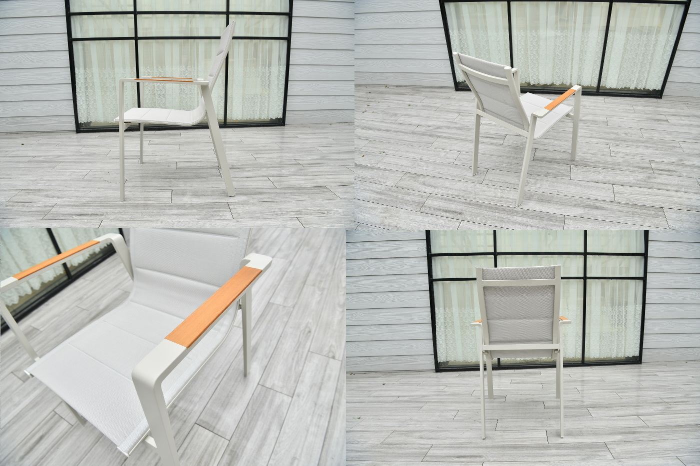 фото "кейптаун" стул алюминиевый, ткань текстилен, цвет белый