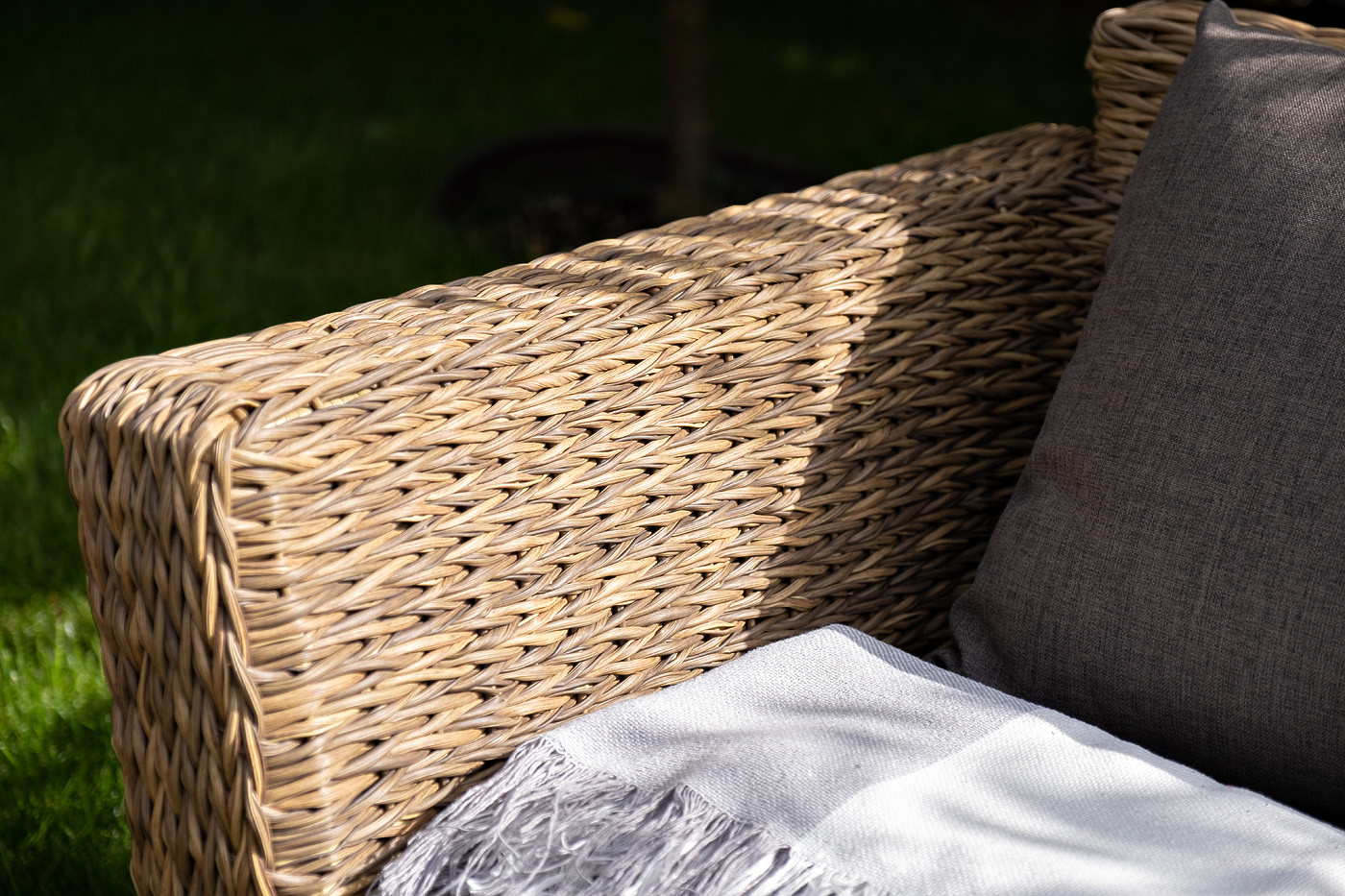 фото "капучино" кресло из искусственного ротанга (гиацинт), цвет соломенный