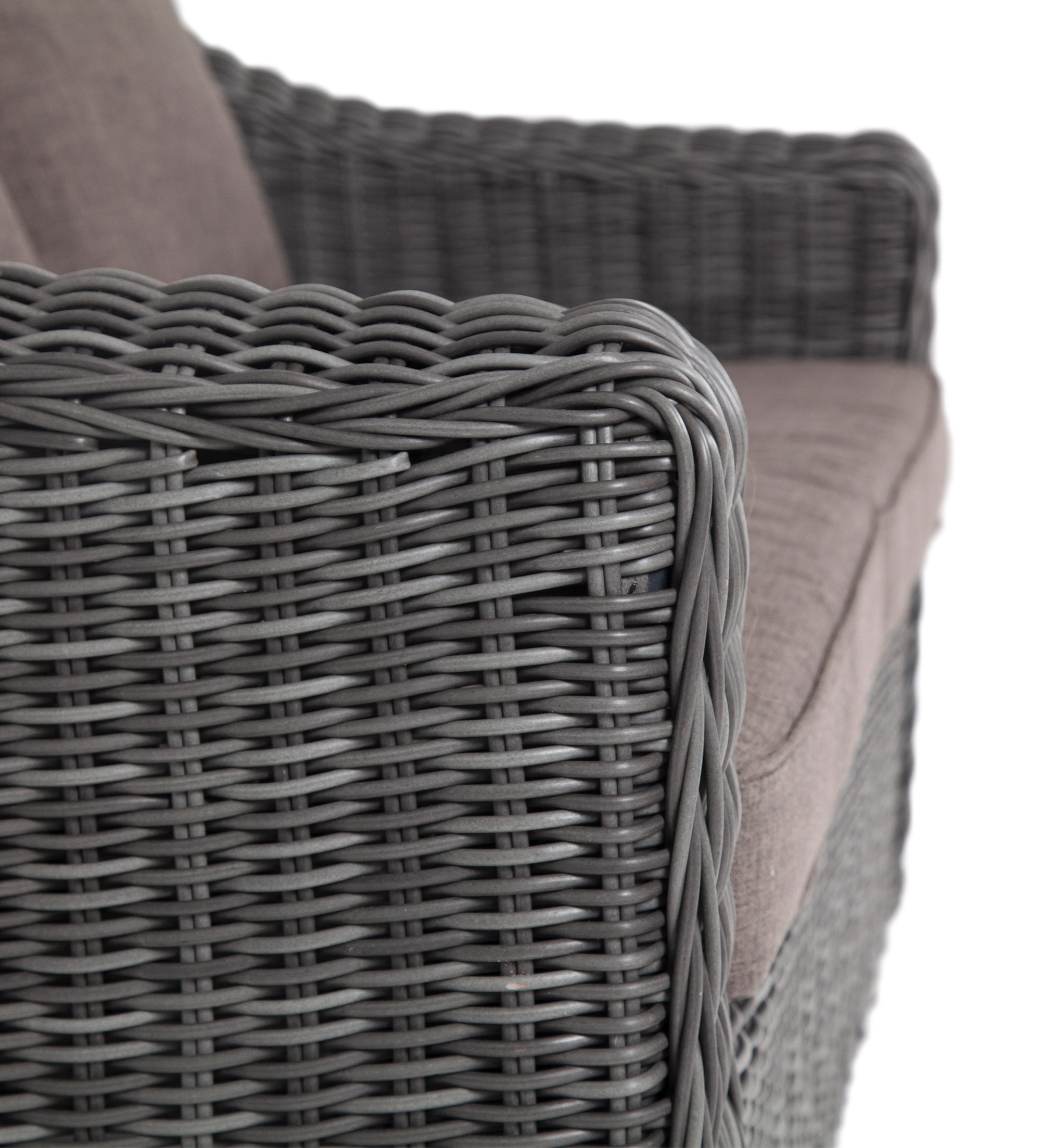 фото "кон панна" диван из искусственного ротанга двухместный, цвет графит