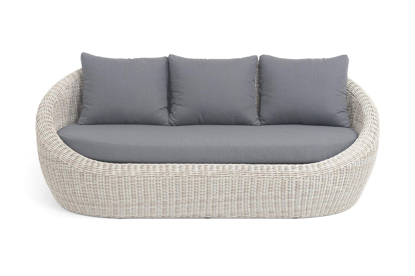 фото "барселона" диван из искусственного ротанга трехместный, цвет бежевый