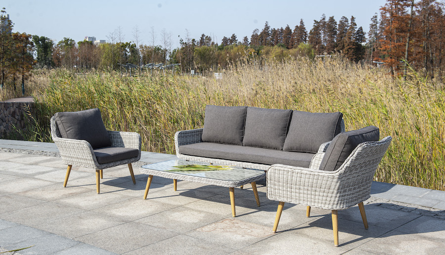 фото "прованс" кресло из искусственного ротанга, цвет бежевый