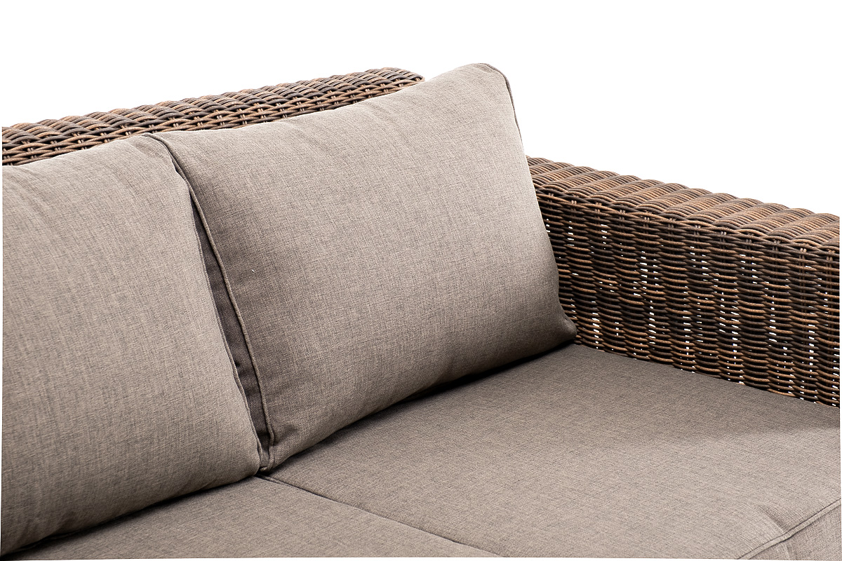 фото "боно" диван из искусственного ротанга трехместный, цвет коричневый