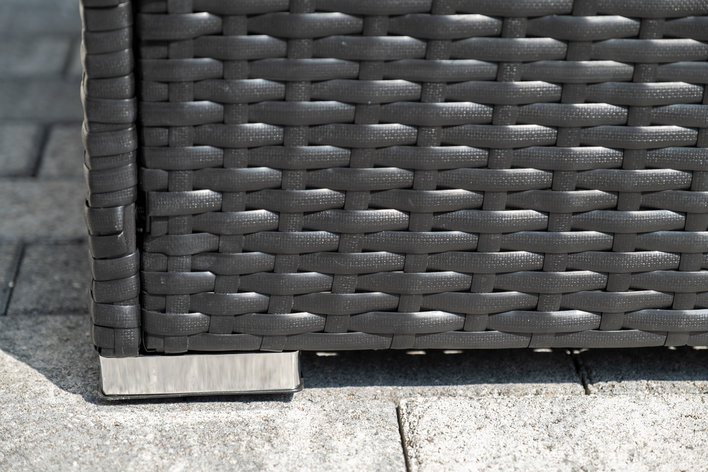 фото "даллас" лаунж-зона из искусственного ротанга на 5 персон, цвет черный