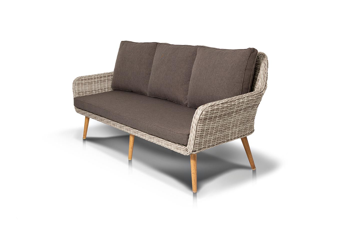 фото "прованс" лаунж-зона плетеная из искусственного ротанга, цвет бежевый