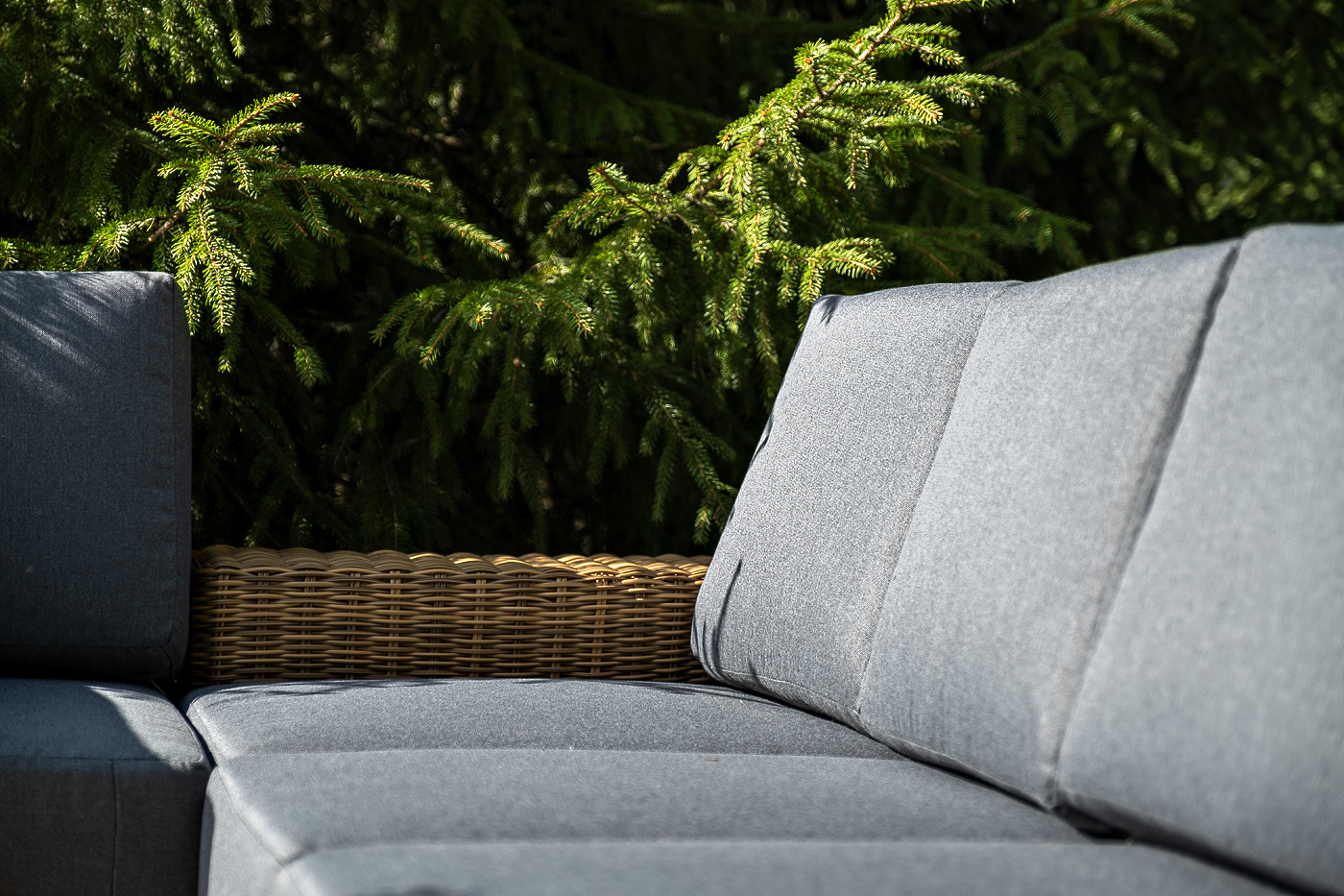 фото "капри" трансформирующаяся лаунж-зона из искусственного ротанга, цвет соломенный