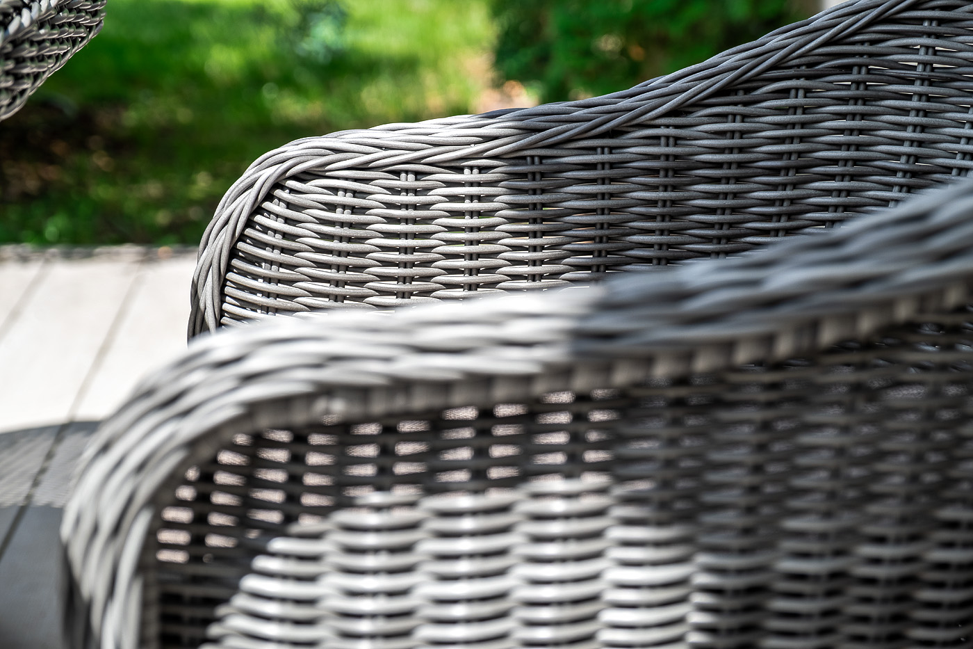 фото "фредо" обеденная группа плетеная, цвет графит