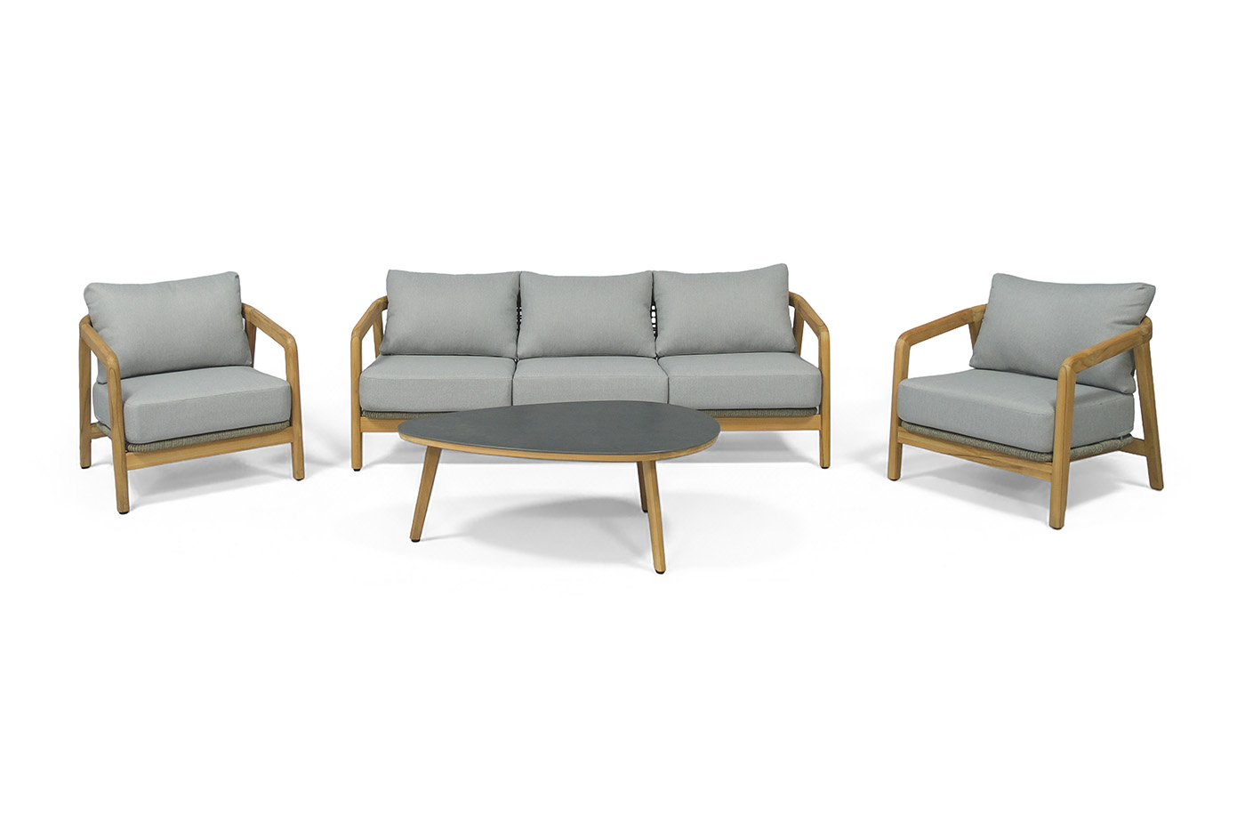 фото "лейпциг" лаунж-зона из тика на 5 персон, цвет серый