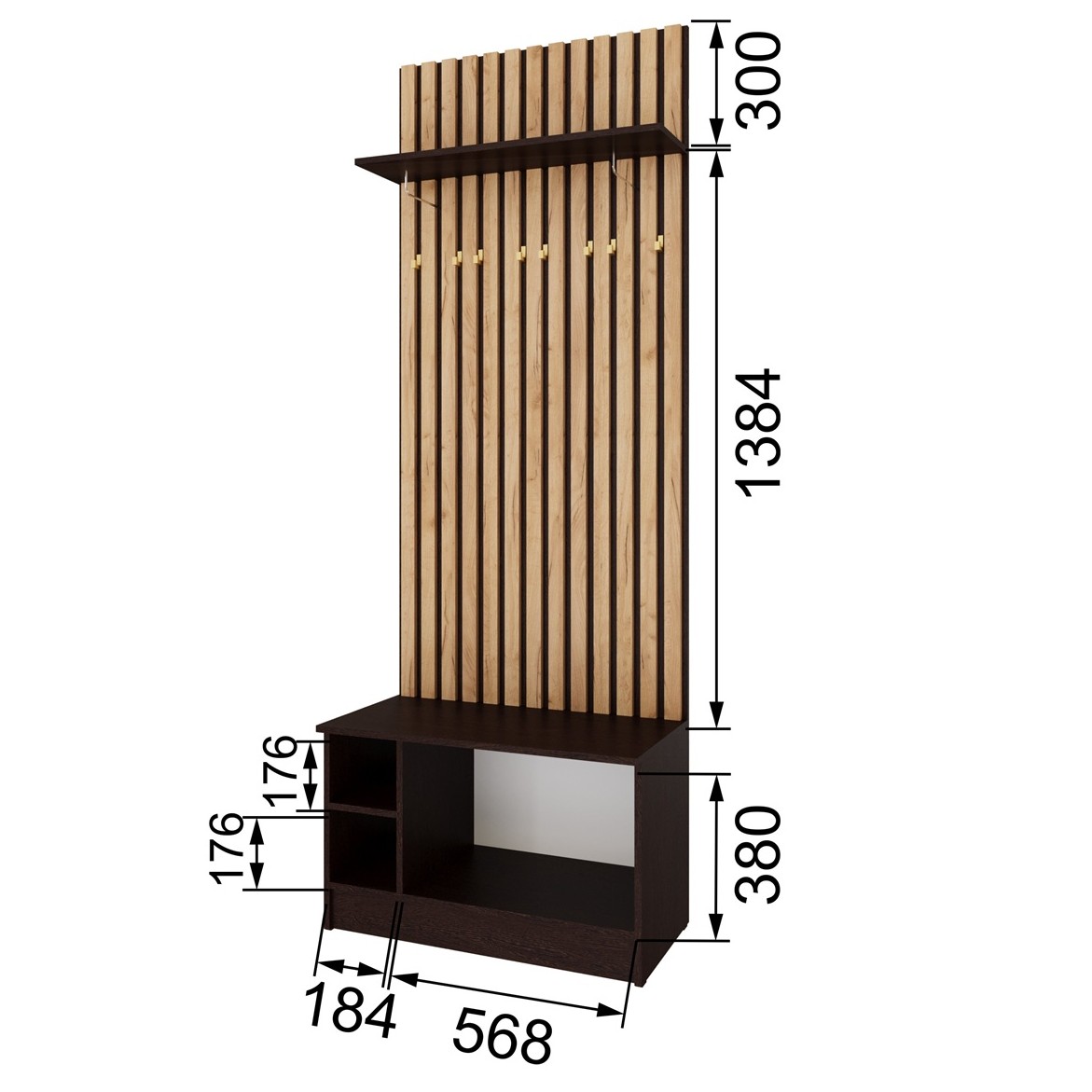 фото тумба с вешалкой 800 кптв-2 кано