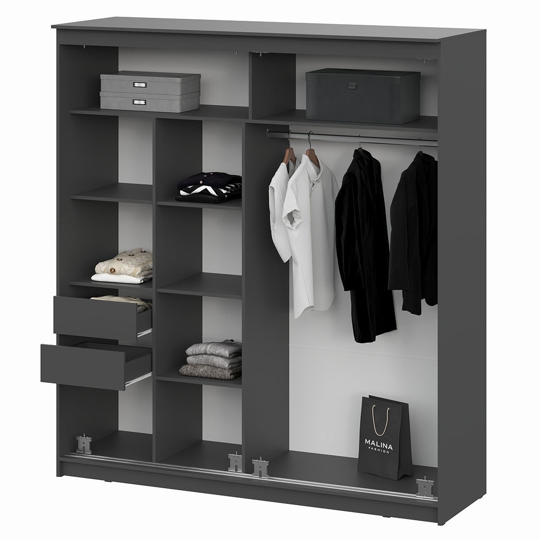 фото шкаф-купе №25 (2,0 м) блэк лайт sv-мебель