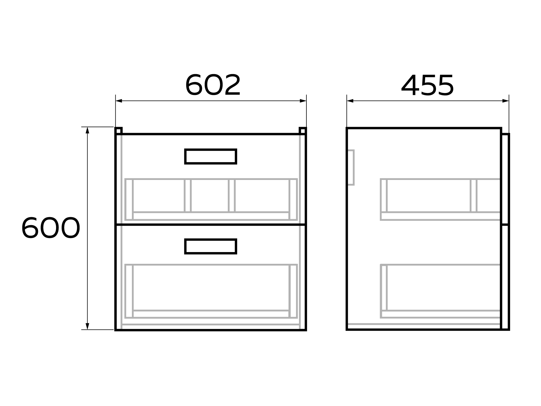 фото тумба 2 ящ. tuscany 60 с раковиной, белый матовый