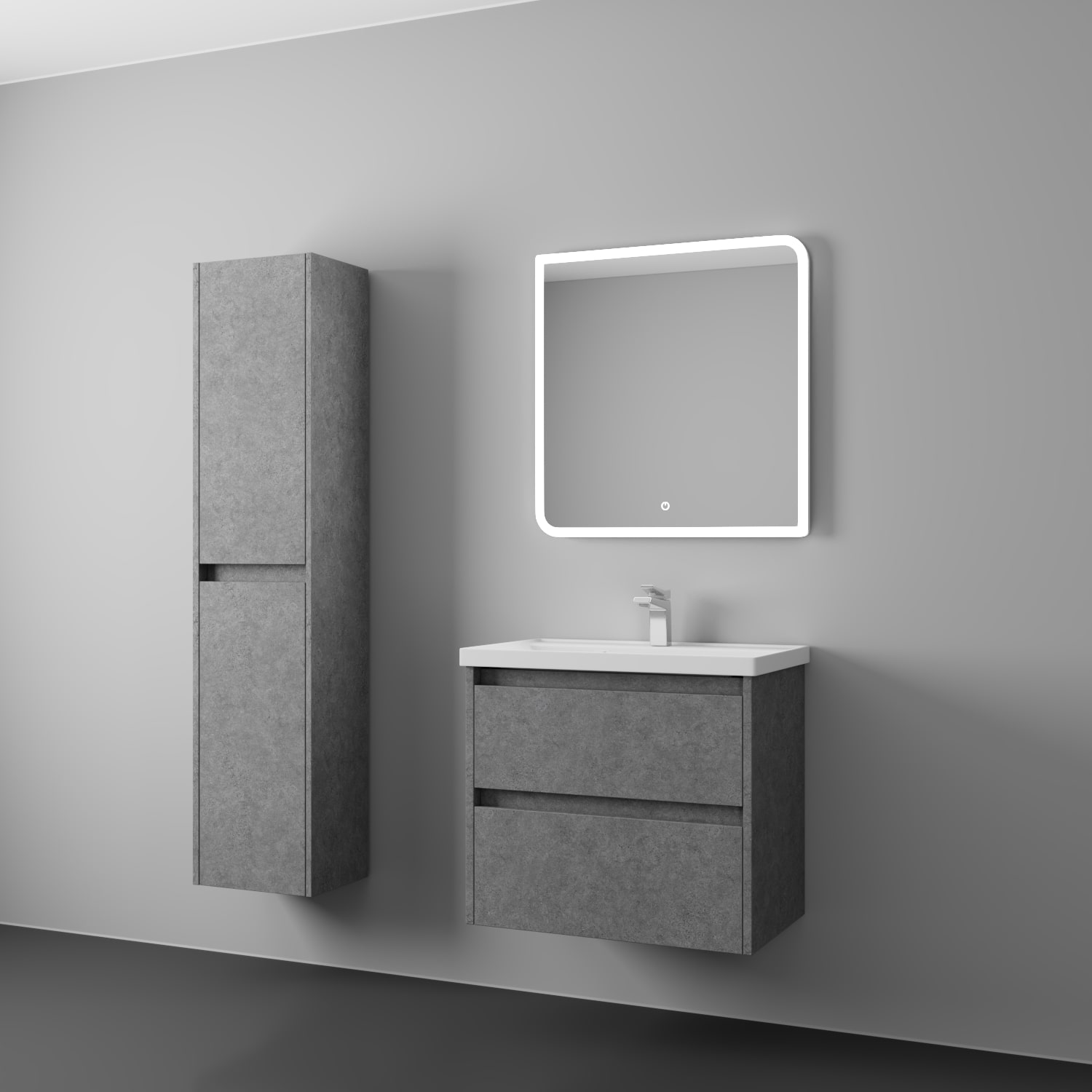 Тумба с 2-мя ящ. и раковиной под умывальник Muskat 70 