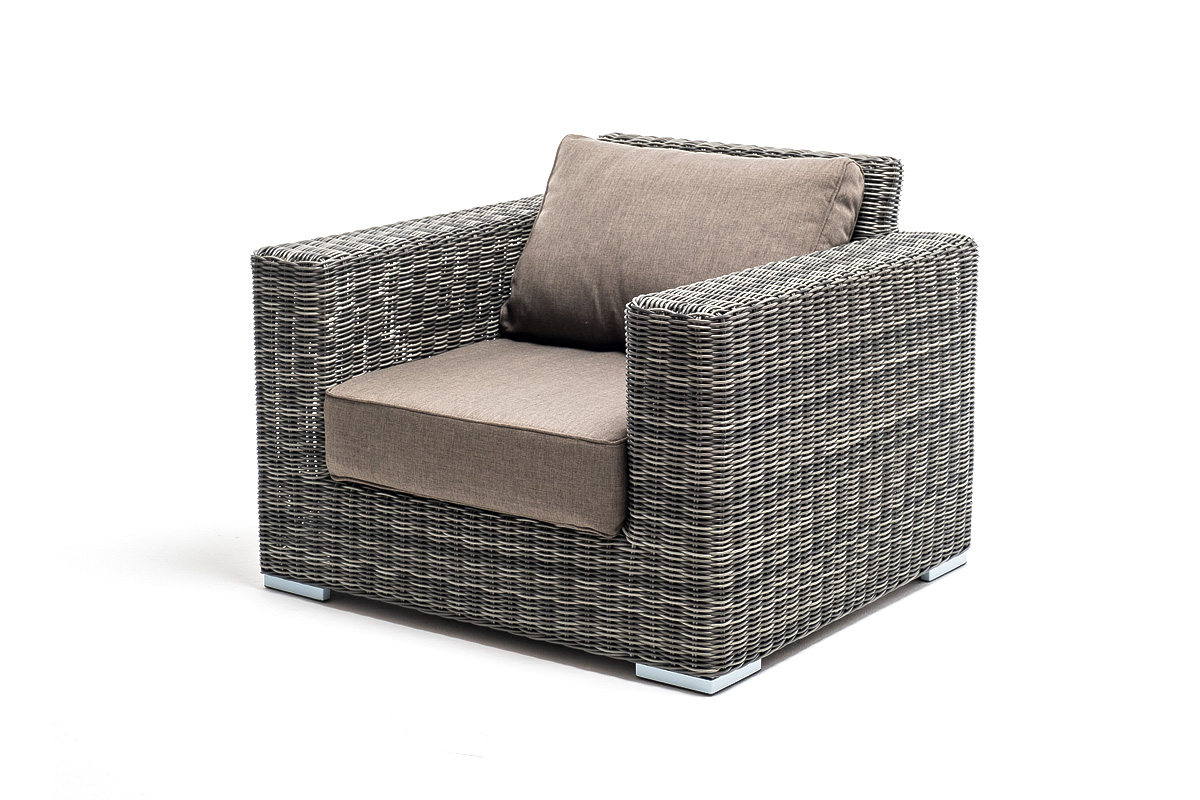 фото "боно" лаунж-зона из искусственного ротанга, цвет графит